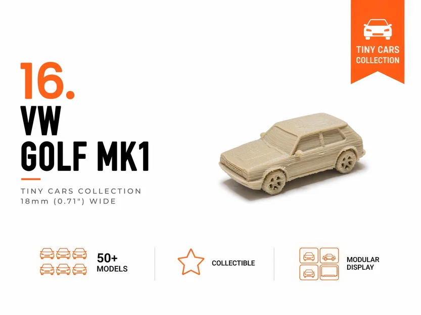Tiny VW Golf MK1 - Mẫu Xe Mini Sưu Tầm - Image 1