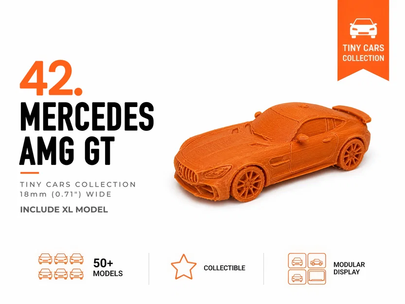 Mercedes AMG GT Nhỏ Gọn - Bộ Sưu Tập Xe Mô Hình Mini - Image 1