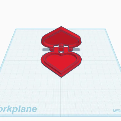 Mẫu in 3D hộp đựng trang sức hình trái tim xinh xắn