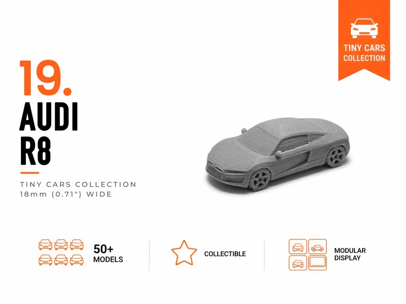 Tiny Audi R8 - Bộ sưu tập xe mô hình mini - Image 1