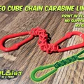 Mắt xích khối hình học có móc khóa Carabiner (In liền khối) - Thumbnail 1