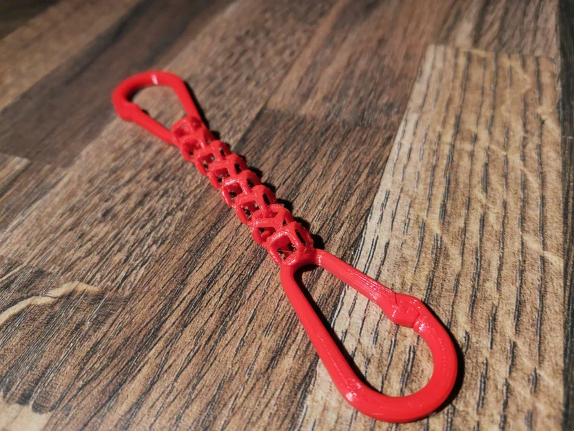 Mắt xích khối hình học có móc khóa Carabiner (In liền khối) - Image 5