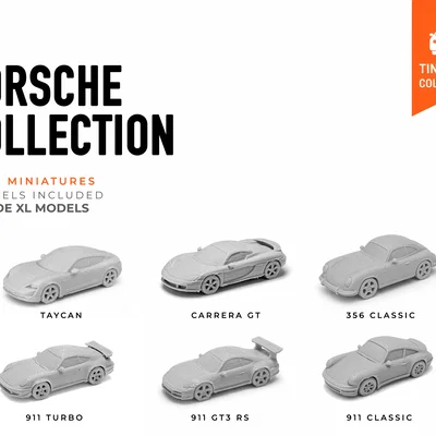 Bộ sưu tập mô hình Porsche tí hon - 6 mẫu xe - Mini Car Series