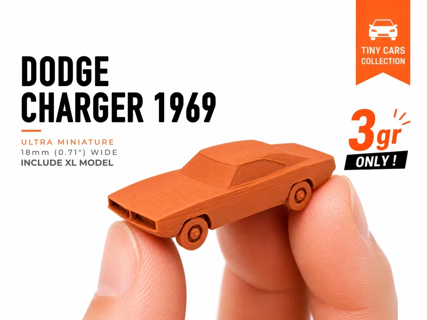 Mô hình Dodge Charger 1969 thu nhỏ - Bộ sưu tập Mini Cars - Image 1