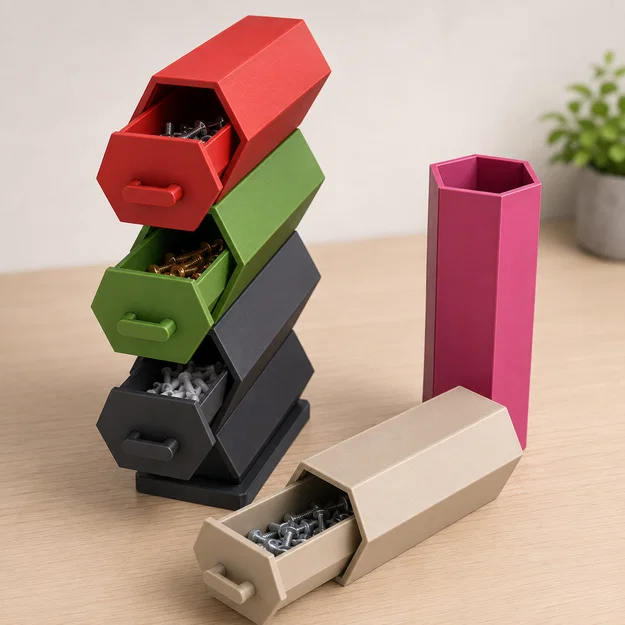HexStack - Hệ thống ngăn kéo mô-đun hình tổ ong - Image 1