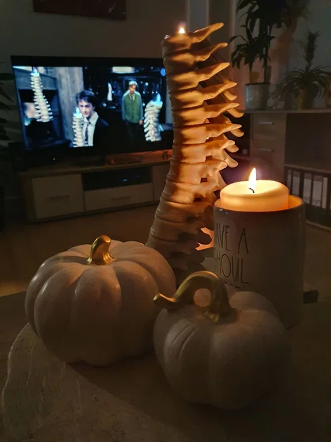 Mô hình nến cột sống - Trang trí Halloween - Image 1