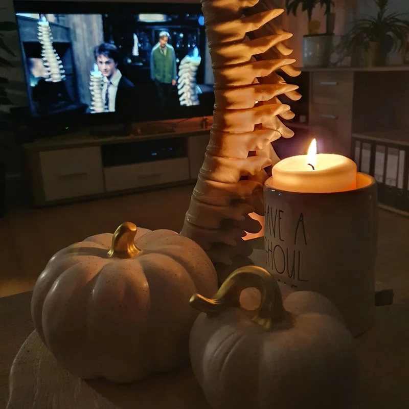 Mô hình nến cột sống - Trang trí Halloween