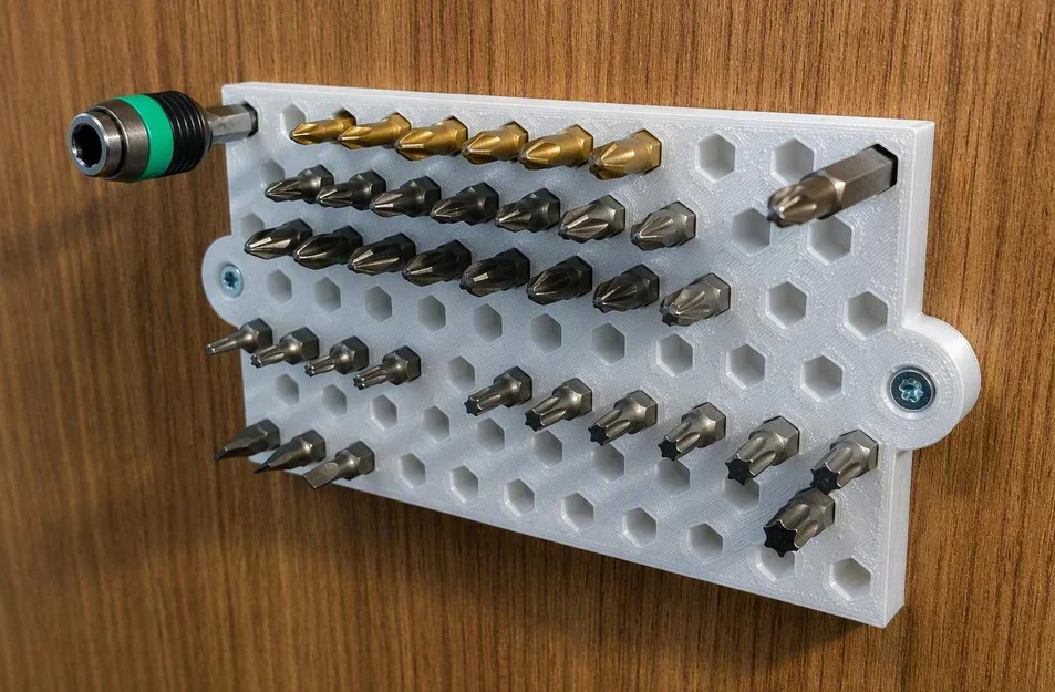 Giá treo mũi vít lục giác (Bit Organizer) in 3D gọn gàng cho xưởng - Image 1