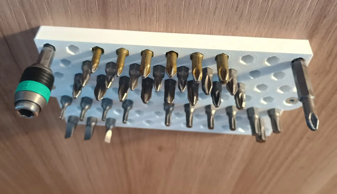 Giá treo mũi vít lục giác (Bit Organizer) in 3D gọn gàng cho xưởng - Image 2