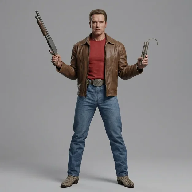 Mô hình 3D Jack Slater - Last Action Hero (1993) cực chất - Image 1