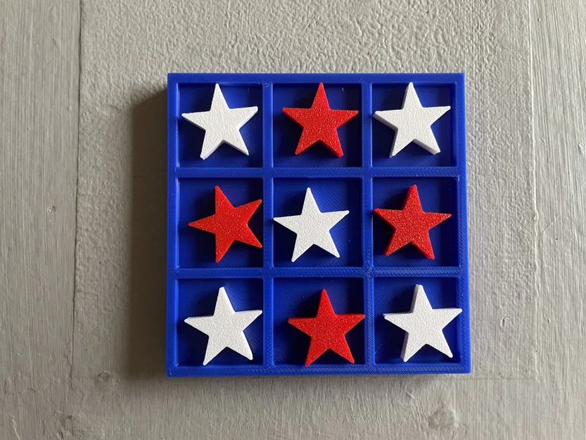 Bộ cờ Tic Tac Toe chủ đề Quốc khánh 4 tháng 7 - Image 2