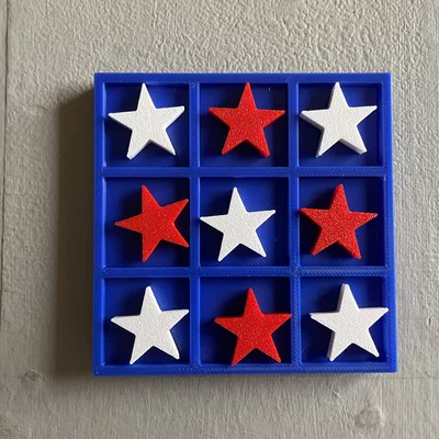 Bộ cờ Tic Tac Toe chủ đề Quốc khánh 4 tháng 7