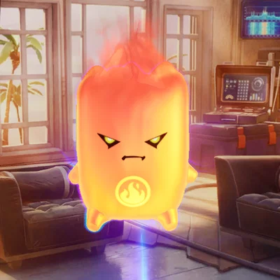Mô hình 3D nhân vật Fire Sprite từ Fortnite cực ngầu