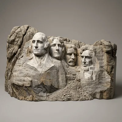 Mô hình 3D Đài tưởng niệm Mount Rushmore chi tiết sắc nét
