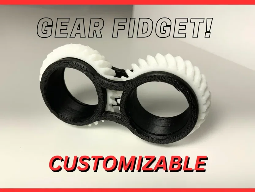 Nhẫn bánh răng Fidget Gear Ring - Đồ chơi giảm stress in 3D - Image 1