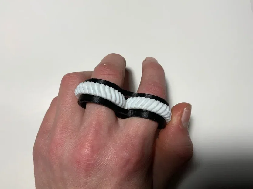 Nhẫn bánh răng Fidget Gear Ring - Đồ chơi giảm stress in 3D - Image 2