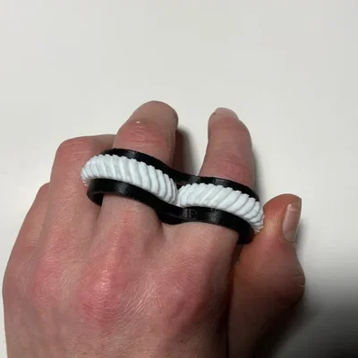 Nhẫn bánh răng Fidget Gear Ring - Đồ chơi giảm stress in 3D