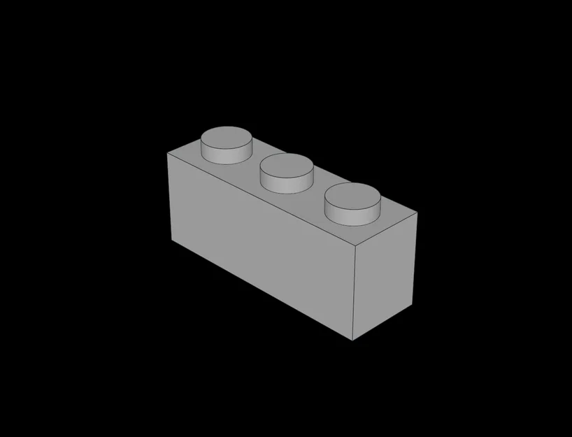 Mô hình gạch nhựa 1x3 tương thích Lego tự in 3D - Image 1