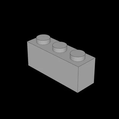 Mô hình gạch nhựa 1x3 tương thích Lego tự in 3D