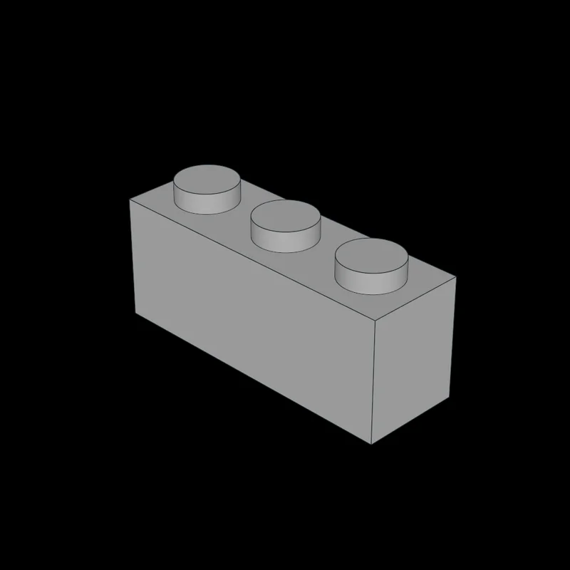 Mô hình gạch nhựa 1x3 tương thích Lego tự in 3D