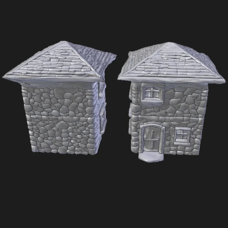 Tháp canh lâu đài 3D - Mô hình địa hình TTRPG dễ in