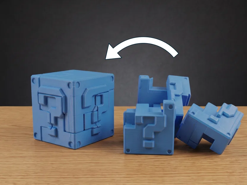 Super Mario Question Block - Đồ chơi xếp hình 3D - Image 1