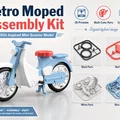 Bộ Kit Lắp Ráp Xe Moped Cổ Điển - Mô Hình Xe Tay Ga Mini Phong Cách Thập Niên 1950 - Thumbnail 1