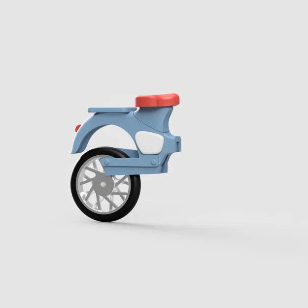 Bộ Kit Lắp Ráp Xe Moped Cổ Điển - Mô Hình Xe Tay Ga Mini Phong Cách Thập Niên 1950 - Image 6