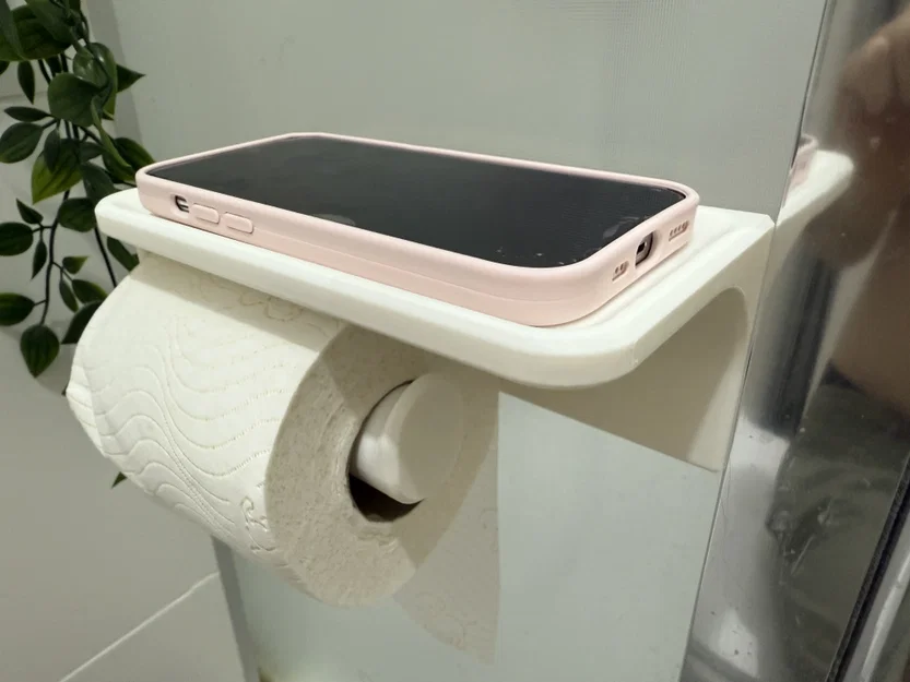 Giá treo giấy vệ sinh tích hợp kệ để điện thoại - Image 2