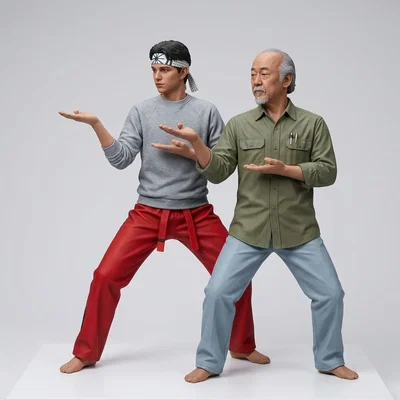 Mô hình 3D Karate Kid: Daniel-San và Mr. Miyagi file STL cực đẹp