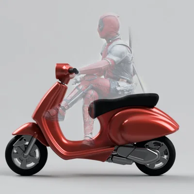 XE TAY GA DEADPOOL - VESPA PRIMAVERA - TỈ LỆ 1:12