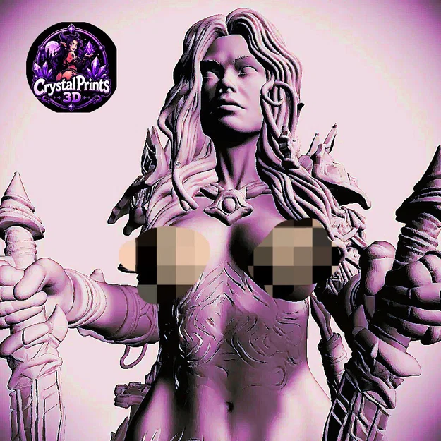File STL Battle Invitation Warrior | Nữ Chiến Binh Fantasy Gợi Cảm | Mô Hình Resin Chi Tiết - Image 1