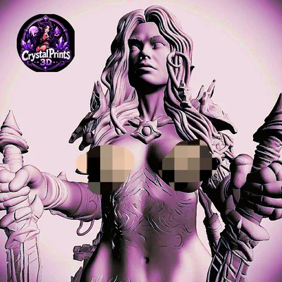 File STL Battle Invitation Warrior | Nữ Chiến Binh Fantasy Gợi Cảm | Mô Hình Resin Chi Tiết
