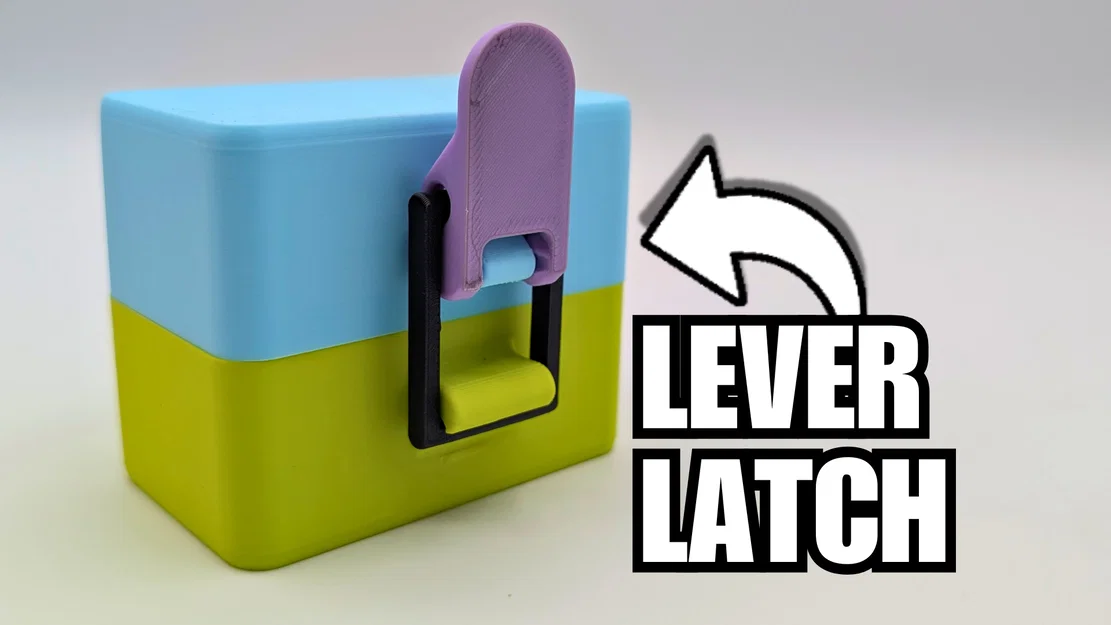 Khóa gài (Lever Latch) đa năng cho hộp in 3D (Sẵn sàng file STEP) - Image 1