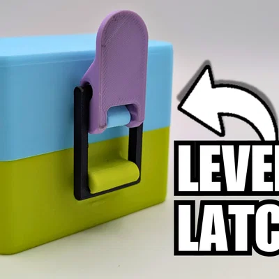 Khóa gài (Lever Latch) đa năng cho hộp in 3D (Sẵn sàng file STEP)