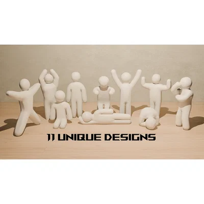 Bộ sưu tập 11 nhân vật mô hình Mecca Chameleon in 3D vui nhộn