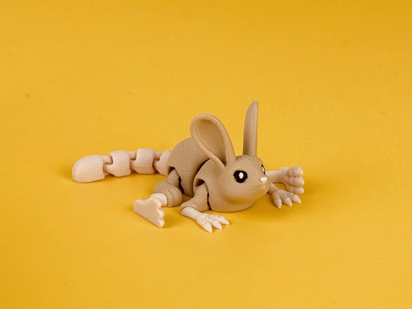 Jerboa - Mô hình động vật có khớp nối làm móc khóa | In nguyên khối | Không cần support - Image 4