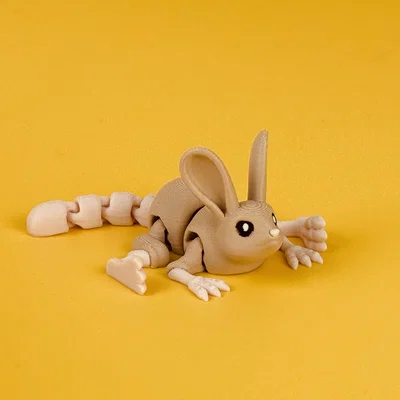 Jerboa - Mô hình động vật có khớp nối làm móc khóa | In nguyên khối | Không cần support