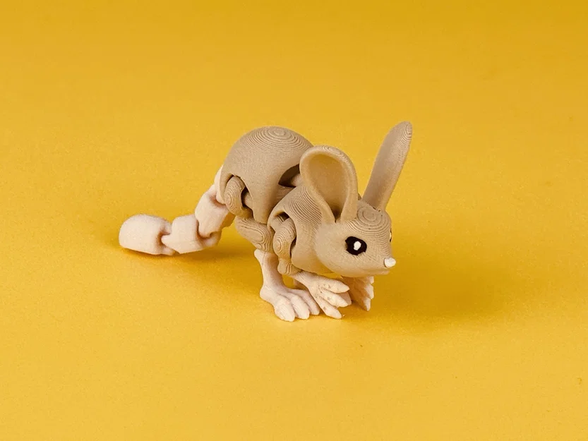 Jerboa - Mô hình động vật có khớp nối làm móc khóa | In nguyên khối | Không cần support - Image 6