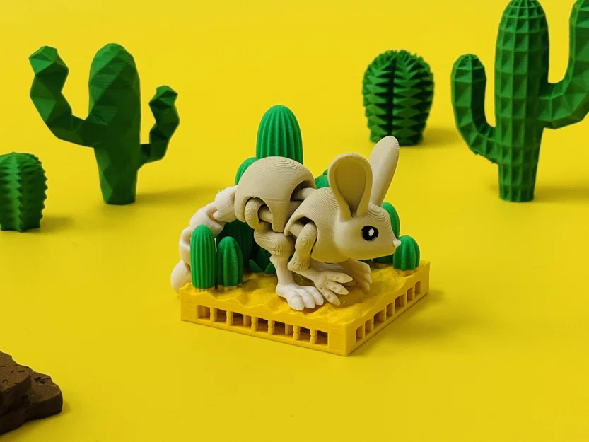 Jerboa - Mô hình động vật có khớp nối làm móc khóa | In nguyên khối | Không cần support - Image 8