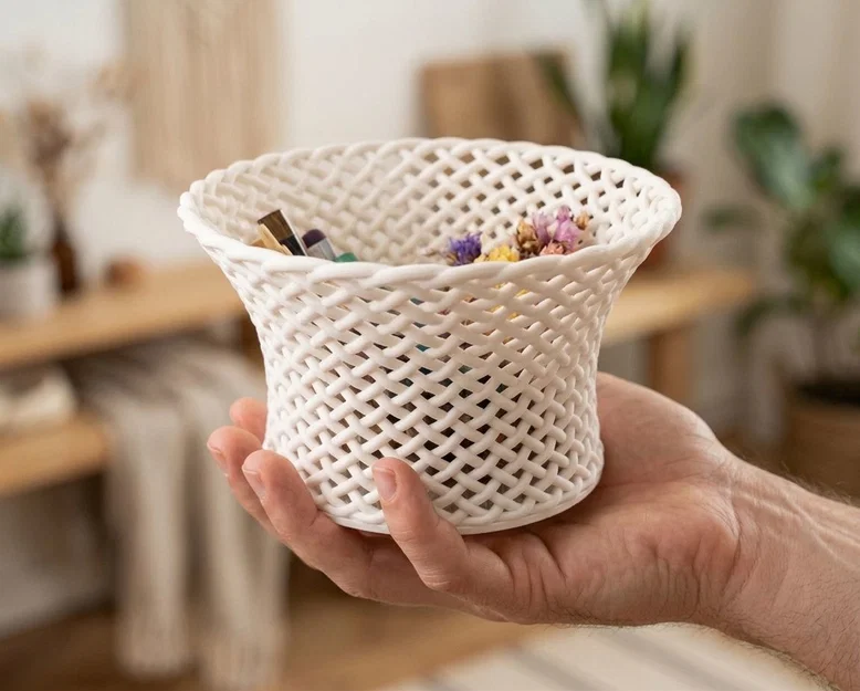 Giỏ đựng trái cây, đồ bếp đa năng in 3D phong cách đan mây tinh tế - Image 5