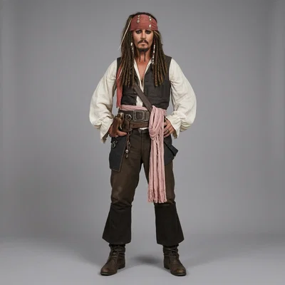 Mô hình 3D Captain Jack Sparrow - Nhân vật Cướp biển vùng Caribbean