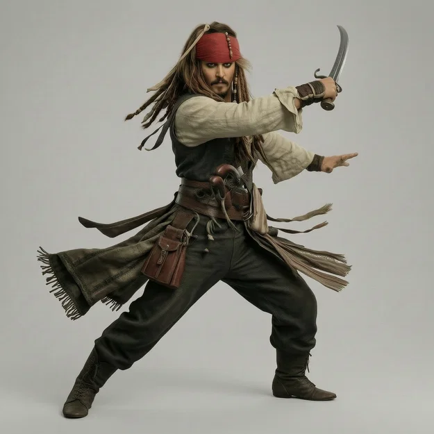 Mô hình 3D Captain Jack Sparrow - Cướp Biển Vùng Caribbean (In 3D) - Image 1