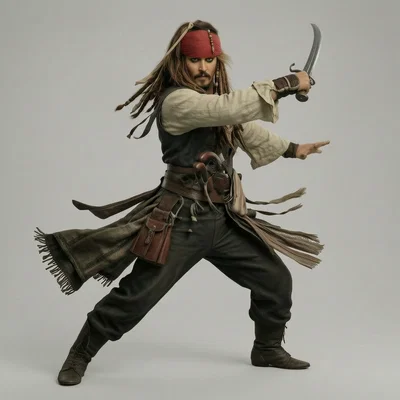 Mô hình 3D Captain Jack Sparrow - Cướp Biển Vùng Caribbean (In 3D)