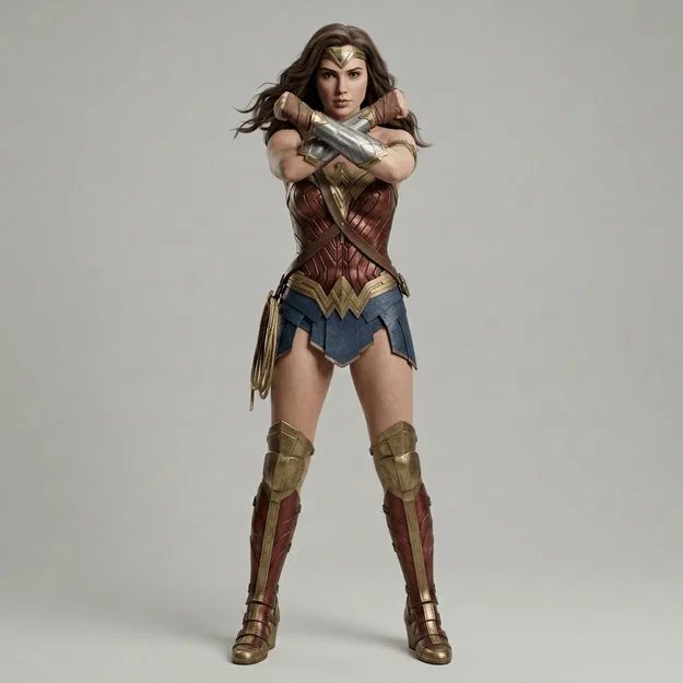 Mô hình 3D vòng tay Wonder Woman - Bracelets of Submission - Image 1
