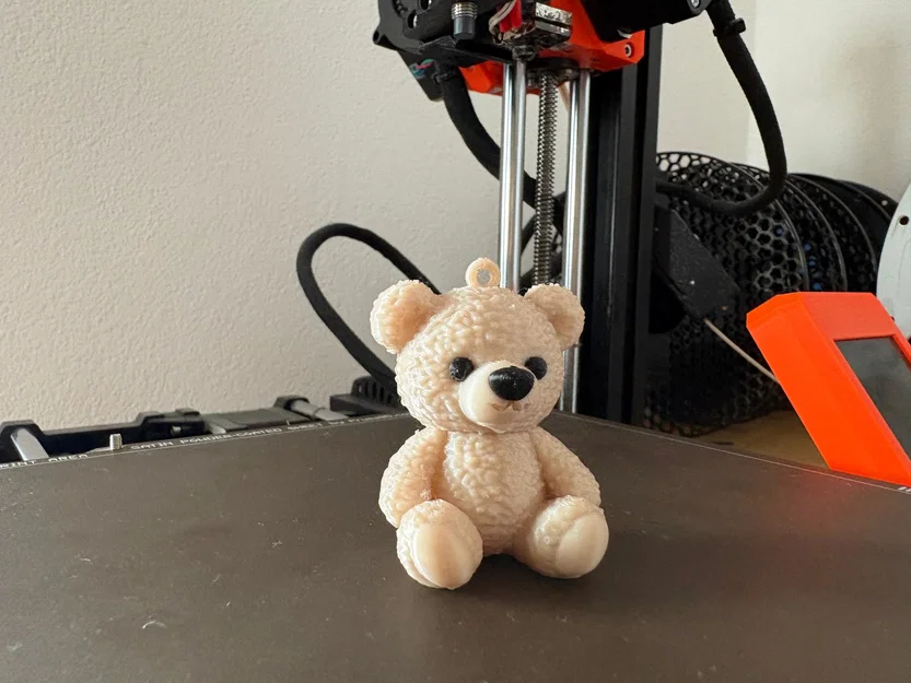 Mô hình chú gấu bông (Teddy Bear) dễ thương dùng làm móc khóa 3D - Image 1