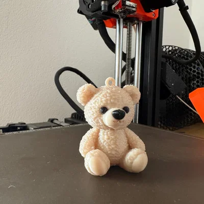 Mô hình chú gấu bông (Teddy Bear) dễ thương dùng làm móc khóa 3D