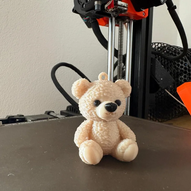 Mô hình chú gấu bông (Teddy Bear) dễ thương dùng làm móc khóa 3D