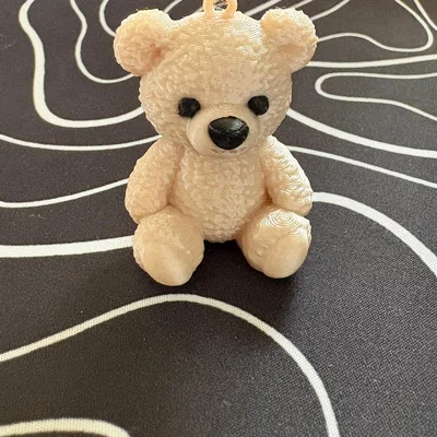 Mô hình chú gấu bông (Teddy Bear) dễ thương dùng làm móc khóa 3D