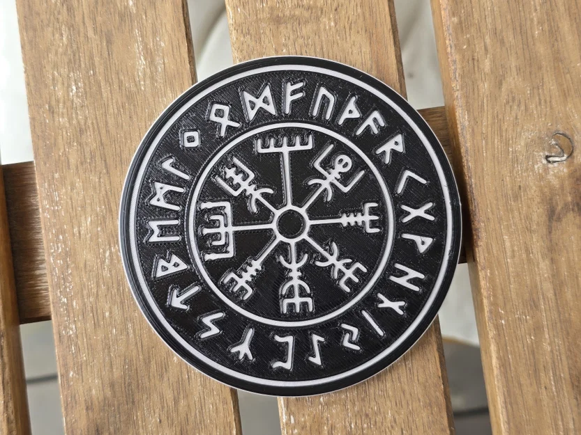 Đế lót ly rune Viking Vegvisir kèm khay đựng (không cần supports, không cần MMU/AMS) - Image 4